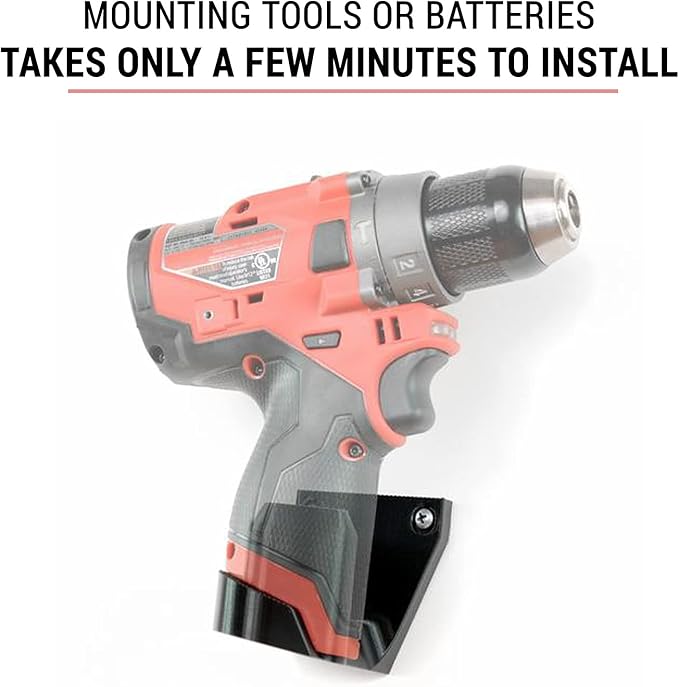Spartan Mounts for Milwaukee M12 Tool Right | Wall Display Hook Holder | Power Tool Storage | Blog DIY Craft Room | All Types | Strong Low Profile Bracket | Convenient Easy Access Garage Organization