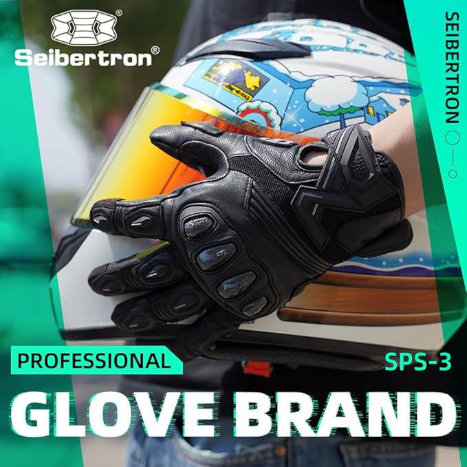 Seibertron SPS Series Touchscreen Motorcycle Motocross BMX ATV MTB Bicycle Cycling Full or Half Finger Gloves Adult and Youth