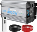 4000 Watt Modified Sine Wave Inverter, 12V Power Inverter, Four 110 / 120V DC to AC Outlets,Type-C Port,Dual Fast Charge USB Ports, LCD Display, Remote Control for Home RV Solar Car Emergency Off Grid
