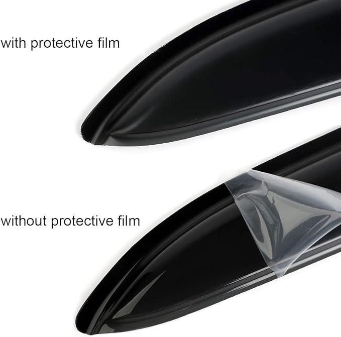 94949 Side Window Wind Deflector,4pcs Out-Channel Tape On Dark Smoke Rain Guards, Window Visor fit for Ford F-150 2001-2003 Crew(SuperCrew) cab Pickup,2002-2003 Lincoln Blackwood