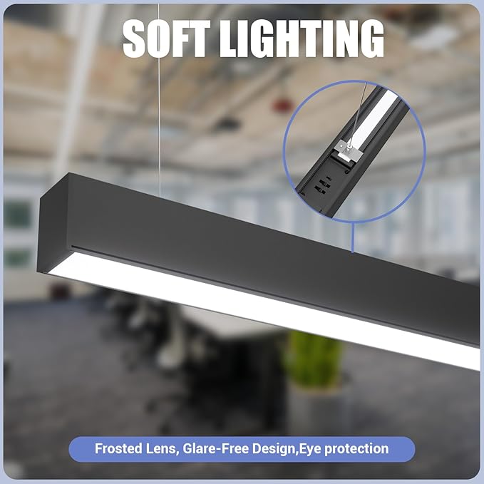 4FT LED Linear Lights 50/45/40/35/30W Up and Down Light, 3000/4000/5000K 4 Feet Commercial Shop Lighting for Office Garage Basement Shop Dining Room bar, Dimmable 4’ Architectural Fixture-4Pack