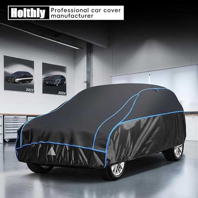 Hail Protector Car Cover for SUV, Anti Hail Car Covers Thick Multi-Layered EVA Outdoor, Hail Proof Car Cover All Weather, Hail Protection Padded Fit SUV Jeep (Length 191 to 201 inch)