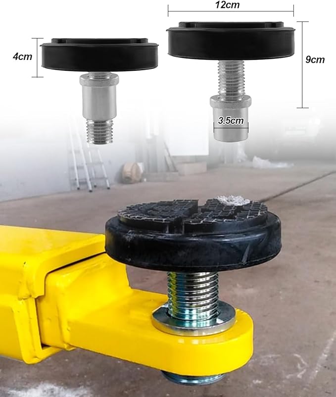 2 Pcs 35mm Car Lift Feet Pads Plus-High Heightening Rubber Feet Tray Fit for 2 Post Lift