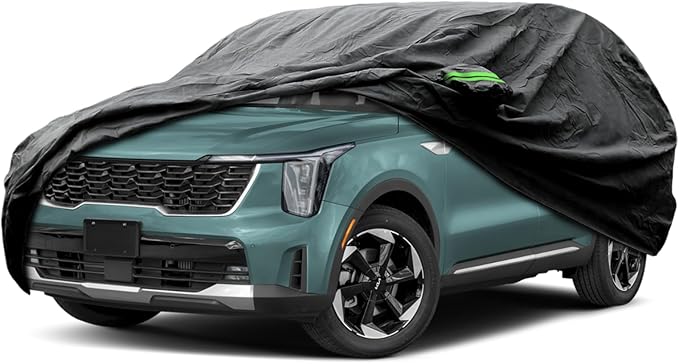Proadsy 2025 Upgrade Car Cover Custom Fit for Kia Sorento 2021-2024 2025, Waterproof All Weather for Automobiles, Full Exterior Cover Rain Snow Sun Protector Indoor Outdoor Car Cover