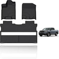Wayhigh-All Weather Floor Mats Fit for Honda Ridgeline 2017-2024 2025, Custom Fit TPE Heavy Duty Car Mats Ridgeline Accessories - Black