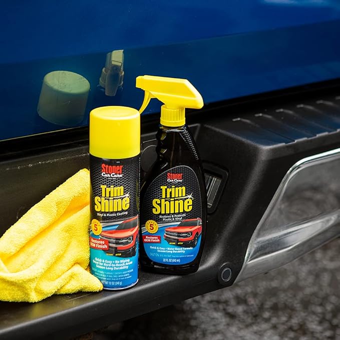 Stoner Car Care 91034-12PK Trim Shine – Vinyl and Plastic Protectant Coating for Interior & Exterior Car Detailing – Restores OEM Color, Adds Shine, UV & Water Protection – 12 Oz, Pack of 12