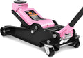 DNA MOTORING Floor Jack 4 Ton (8000 lbs) Capacity, Fast Lift Low Profile Hydraulic Trolley Jack, Steel Heavy-Duty Service Car Jack, Lifting Range 4.5"-20", Pink, TOOLS-00308-PK