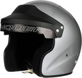 Conquer Snell SA2020 Approved Open Face Auto Racing Race Car Helmet - Adult | Men | Women | Youth - ( Black / White / Silver )