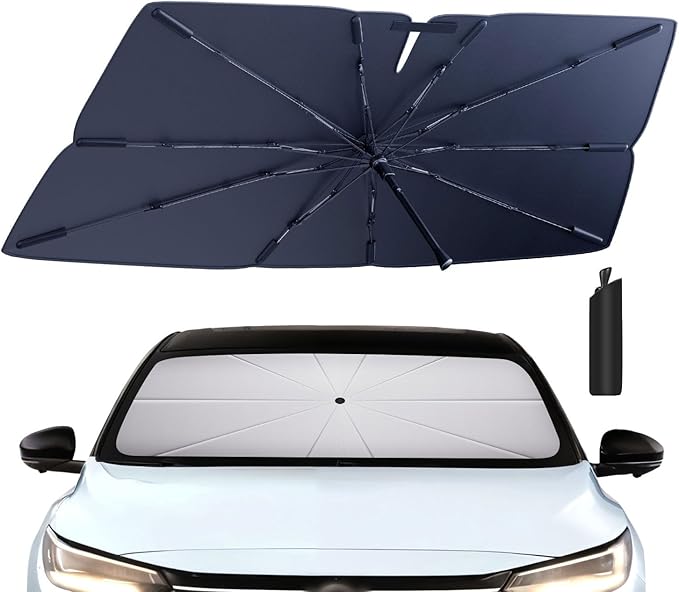 Windshield Sun Shade Umbrella: for Nissan Sentra-2020-2024 2025 - Front Custom Car Window Shades - Foldable Sentra Sedan Sunshades Block UV Keep Cool