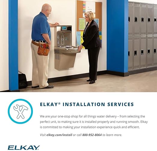 Elkay EZS8L Wall Mount ADA Cooler Non-filtered Refrigerated Light Gray Granite