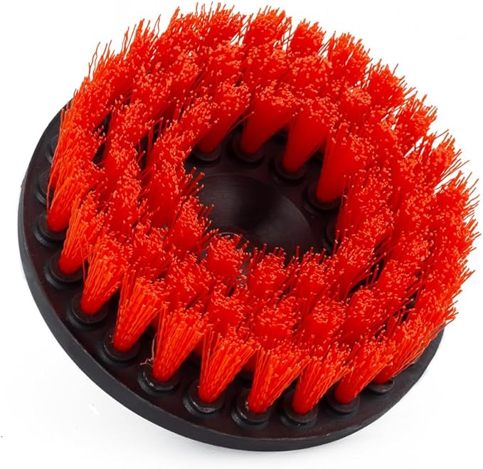 Maxshine M8 Medium-Duty Upholstery Carpet Brush with Drill Attachment - Removes and Scrubs Grime, Stains, and Spots from All Types of Upholstery and Carpets in Leather and Fabric (5")