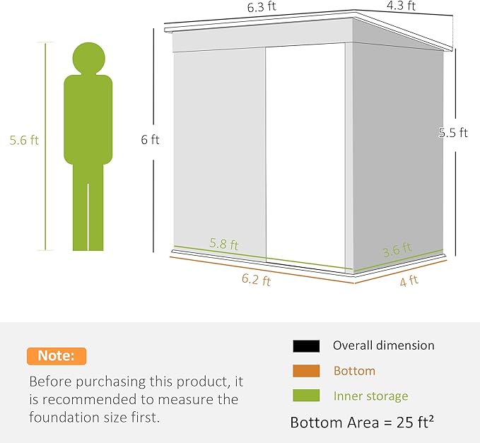 Outsunny 6' x 4' Outdoor Storage Shed, Easy to Assemble, Metal Garden Tool Shed with Lockable Door and Gloves for Backyard Garden Patio Lawn, Dark Gray