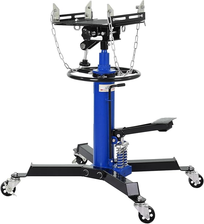 Transmission Jack with Wheels-Hydraulic Transmission Jack with Foot Pedal, 1/2Ton(1322LBS) High Telescoping Lift Jacks 33.8" to 72.8" for Garage and Shop