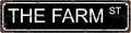 THE FARM ST Vintage Metal Tin Sign, Street Sign, Home Decor, Room Decor, Wall Decor, Bathroom Decor, Bar Decor, Cafe Decor, Garage Decor, 16 x 4 Inch