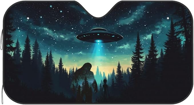 Alien Tree Car Sun Shade Windshield Sunshade Foldable Front Window Shield Cover for Truck SUV