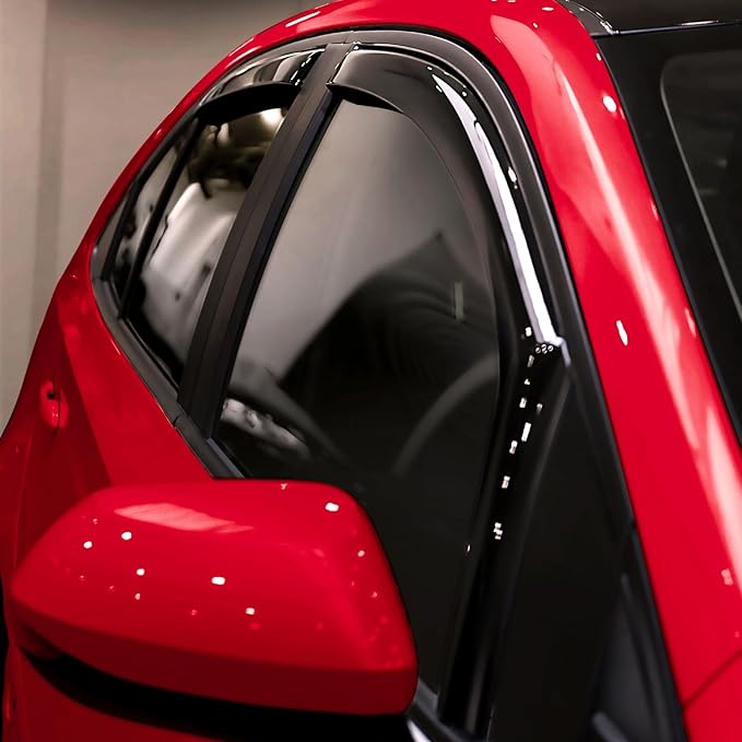 Voron Glass in-Channel Extra Durable Rain Guards for Toyota Corolla 2020-2025 Sedan, Window Deflectors, Vent Window Visors, 4 Pieces - 200674