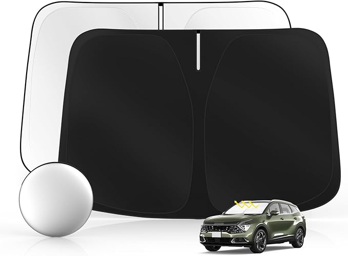 Windshield Sun Shade for Kia Sportage 2023-2025 2026 Foldable Sunshade Custom Fit Front Window Car Interior Accessories Protector Blocks UV Rays