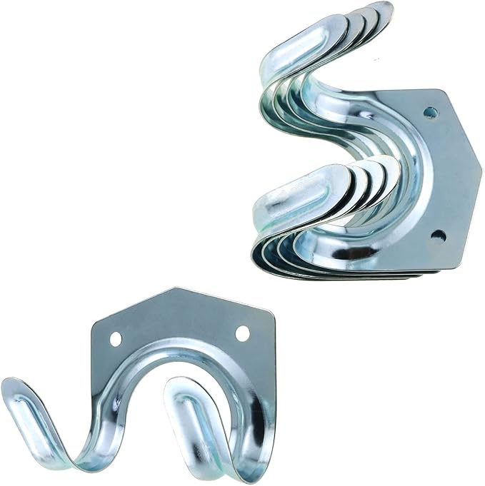 JianLing 5pcs Tool Hanger Hooks Set Wall Hook for Storage of Tools Hooks to Hang Wall Mounted Double Tool Storage Hooks Brackets to Hang on The Wall, Garden, Garage