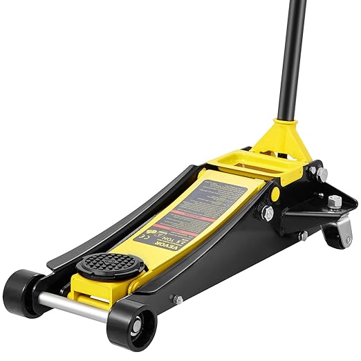 VEVOR 2.5 Ton Low Profile, Heavy-Duty Steel Racing Floor Jack with Dual Pistons Quick Lift Pump, Lifting Range 3.64"-19.49"