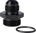 12AN Male Flare to 16AN ORB O-ring Boss Fuel Pump Rail Adapter Fitting Aluminum Black