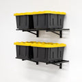 StoreYourBoard 2-Pack Heavy Duty Wall Shelves – Wall-Mounted Garage Storage Shelving and Organization for Sheds, Closets, or Utility Rooms – Holds 200 lbs, 1ft x 2ft, Black