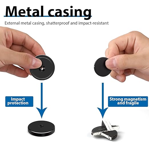 LOVIMAG Strong Neodymium Cup Magnets, 3 Sizes, 12Pcs Black Heavy Duty with Countersunk Hole and Screw for Wall Mounting, Holding Tools, Lifting, Fridge, Cabinet