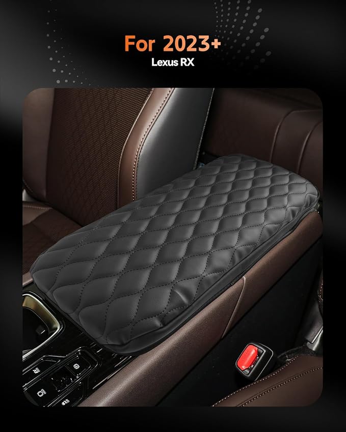 CDEFG for 2023-2025 Lexus RX 350/350h/ 450h+/ 500h F Sport Center Console Cover Armrest Box Cover for RX350 RX350h RX450h RX500h 2023 2024 2025 Accessories Console Arm Rest Protector