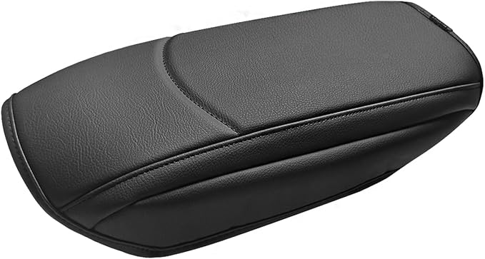 Muslogy Center Console Armrest Cover Compatible with Toyota 4Runner 2010-2024 Comfort Armrest Pad Arm Rest Cushion Vegan Leather Protector Regular Thick