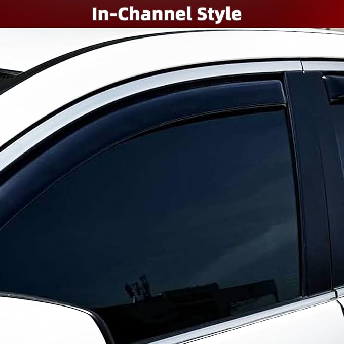 in Channel Rain Guards Fits for Honda Civic 2016-2021 Sedan 4-Door, Durable Window Visors Wind Deflector Vent Shade Shields, 2017 2018 2019 2020 2021-4PCS