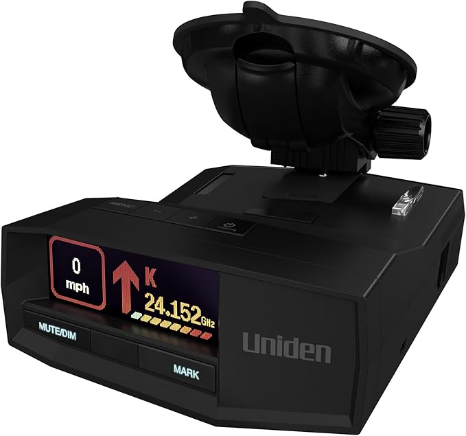 Uniden R8W (New Model) Extreme Long Range Laser/Radar Detector, 360° Awareness, Directional Arrows, Wi-Fi, Bluetooth, GPS, Real-Time Voice Alerts, Red Light & Speed Camera Alerts, R/TACH App