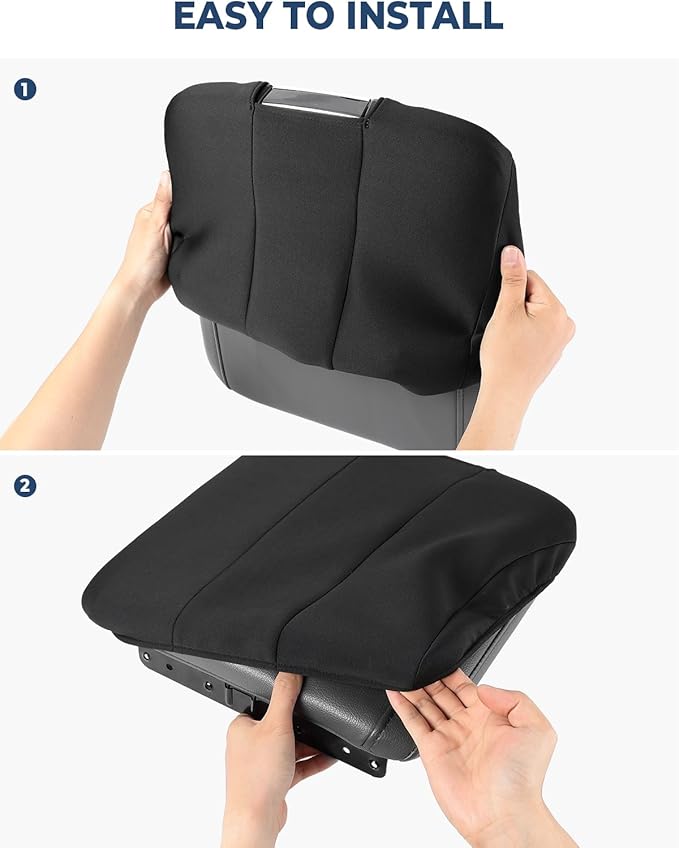ISSYAUTO Center Console Cover Compatible with 2013-2018 Ram 1500 & 2013-2024 Ram 2500/3500/1500 Classic Model, Only for Jump Seat Console, Customized Armrest Cover Cozy Neoprene Console Cover
