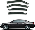Smoke Side Window Visors Compatible with 06-10 Dodge Charger Sun/Rain Guards Wind Deflector 4pc