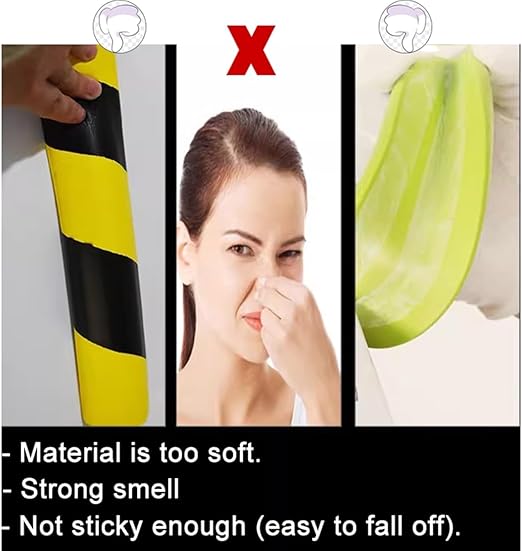 Heavy-Duty Wall & Corner Guards – 5M Self-Adhesive NBR Rubber Protection with Yellow/Black Stripes for Parking Columns & Garage Safety
