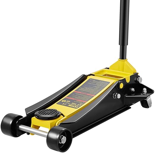 VEVOR 4 Ton Low Profile, Heavy-Duty Steel Racing Floor Jack with Dual Pistons Quick Lift Pump, Lifting Range 3.94"-20.98"