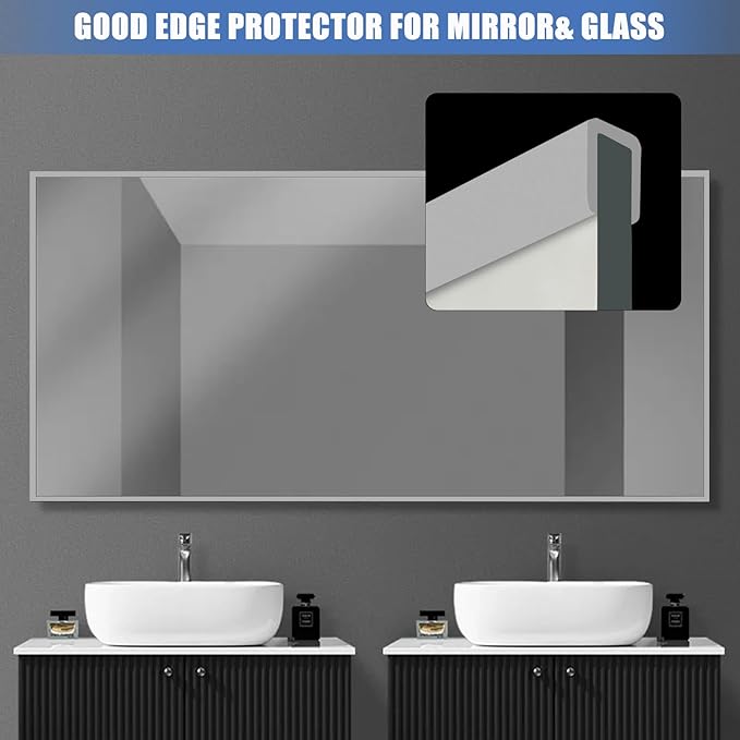 Rubber Edge Trim, Flexible Edge Trim for Sharp Edge, 3/16" U Channel Edge Protector, Self Adhesive Edge Guards for Plywood, Glass, Flexiglass and Sheet Metal Parts, 20Ft, Grey Color