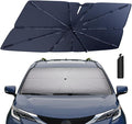 Windshield Sun Shade Umbrella for 2021-2025 Toyota Sienna Accessories: Custom Fit 210T Silver, Foldable Sunshade Front Window Sun Visor, Blocks UV Rays, Keeps Car Cool for LE, XLE, XSE, Limited