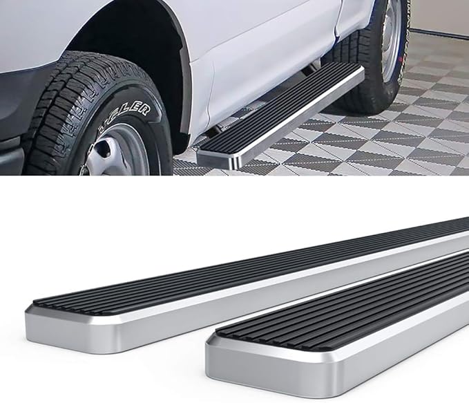 APS Running Boards 5 inches Compatible with Ford F150 2015-2025 Regular Cab & F-250 F-350 Super Duty 2017-2025 304 Stainless Steel (Nerf Bars Side Steps Side Bars)