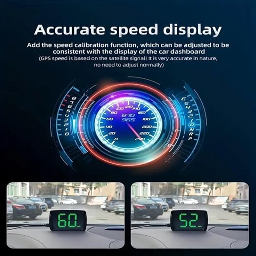 Heads Up Display for Cars HUD GPS Speedometer MPH with QC3.0 Fast Charger & Stable Silicone Pads, 2M USB Cable, Digital Speedometer for Cars Trucks, Boats SUV, Motorcycle Plug & Play