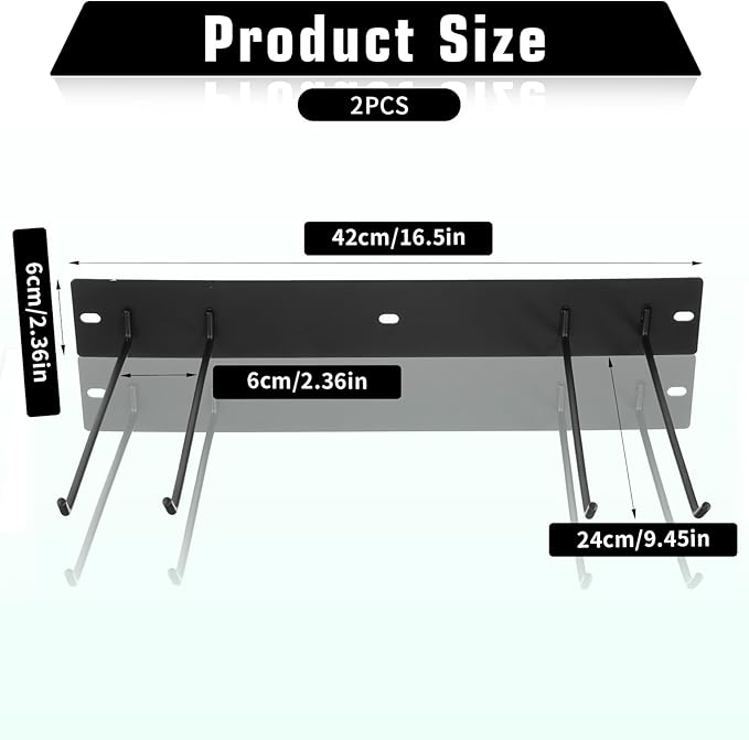 Folding Chair Storage Rack for Chair Organization and Garage Wall Mount Storage, Garden Tool Rack Organizer (2 Pack)