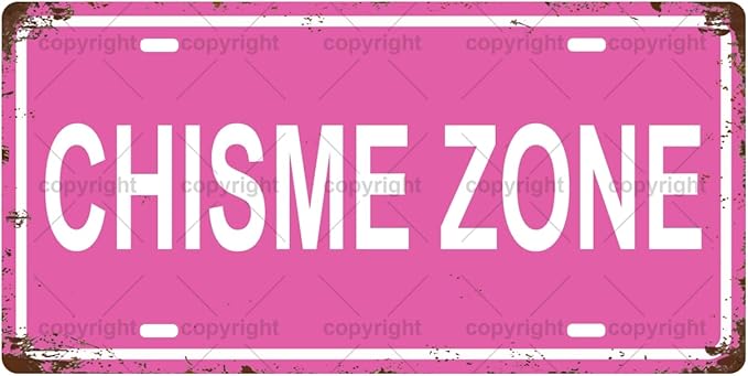 CHISME ZONE Space Vintage Metal Tin Sign License Plate Bar Cafe Garage Cave Home Room Wall Bathroom Farmhouse Garden Porch Patio Decor, 12 x 6 Inch
