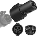 J1772 to Tesla Charging Adapter, 80A/250V Fast Charging, Compatible with Tesla Model 3/Y/S/X/Cybertruck, SAE J1772 EV Adapter for Tesla Cars Only, Easy Setup and Safety Certified
