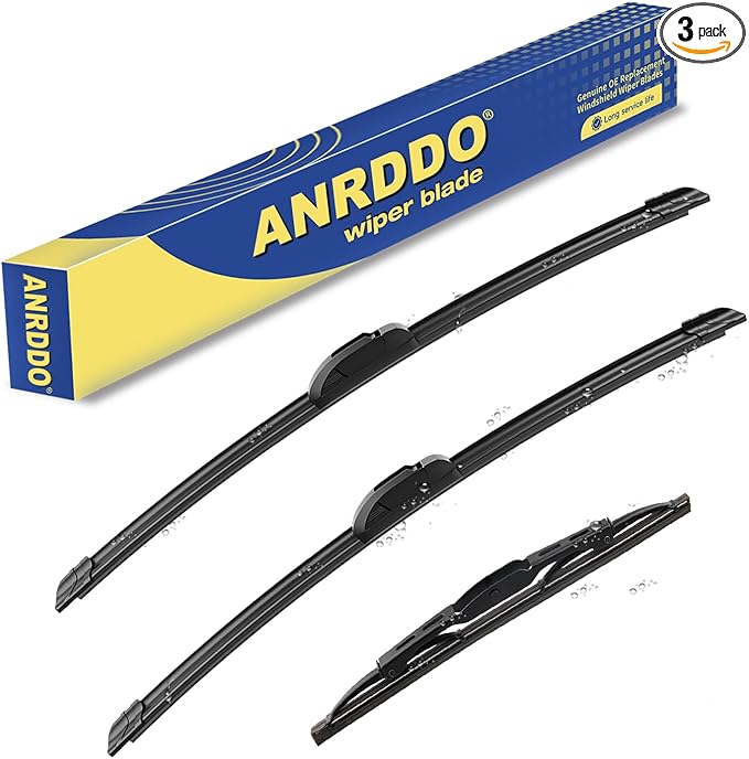 3 wipers Replacement for 2002 2003 2004 2005 2006 Honda CRV CR-V Windshield Wiper Blades Original Equipment Replacement - 21"+20"+10" (Set of 3) U&J HOOK