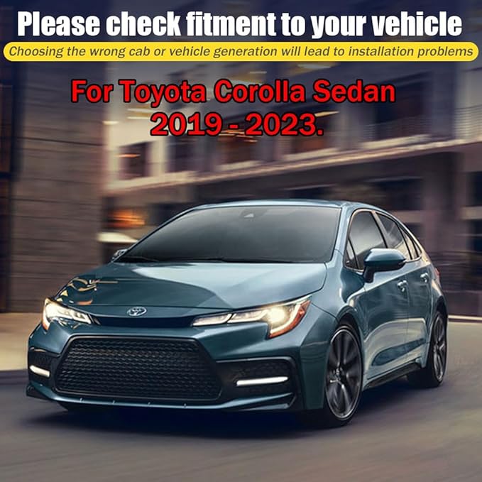 Rain Guards for Toyota Corolla Sedan 2019-2023, Tape-on Side Window Deflectors for Toyota Corolla Sedan, Window Visors for Toyota Cars, for Toyota Car Accessories, 4 pcs