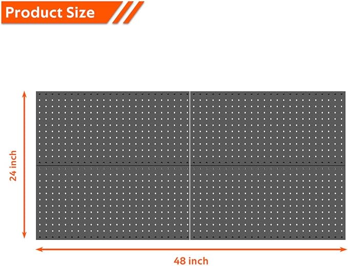 Ultrawall 4 Pcs Metal Pegboard Wall Panels, Peg Boards for Garage Tool Storage