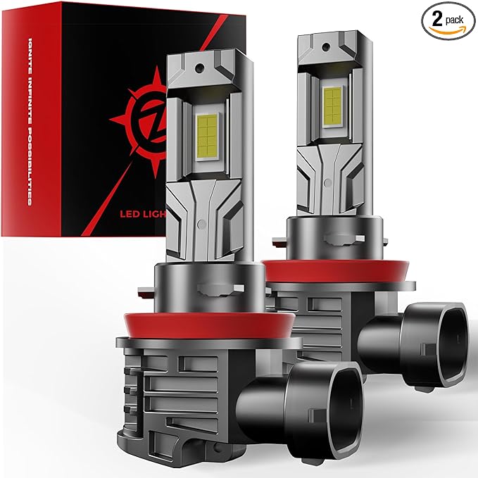 [2025 Upgrade] H 11 Led Bulbs, [latest & Brightest] 40000lm 800% Brightness Fog Lights Bulbs Real 1:1 Mini Size Design, 6000k Cool White，Pack of 2