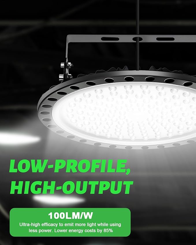 Viugreum High Bay LED Shop Lights, 300W UFO LED High Bay Light 30,000LM 120V LED High Bay Lights 5000K Daylight, Alternative to 1300W MH/HPS for Garage Workshop Barn Factory Warehouse - 15 Pack