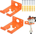 Weed Eater Rack & Chainsaw Holder - Heavy Duty Garage Organizer Wall Mount for Grass Trimmer,Hedge Trimmer, Backpack Blower, Garden Tools, 2 Pack