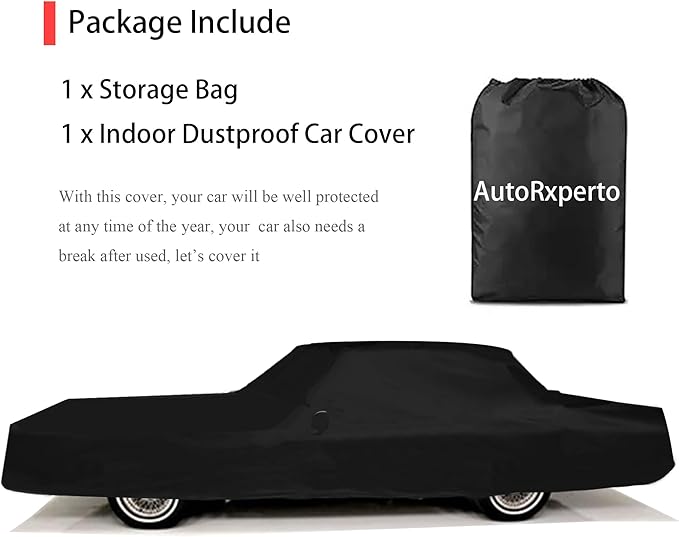 Soft Stretch Old Classic Car Cover Custom-fit for Lincoln Town Car 1981-1997 Full-Size Luxury Sedans Accessories for Indoor Underground Garage Car Show & Storage Dust Protection 219.2in