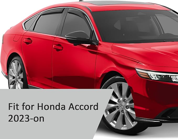 Voron Glass in-Channel Extra Durable Rain Guards for Honda Accord 2023-2025, Window Deflectors, Vent Window Visors, 4 Pieces - 200860