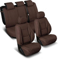 Coverland Custom Car Seat Covers Compatible with Silverado 2500HD, Ram 3500 - Premium Leather Non-Slip Memory Foam Waterproof Custom Interior Protector Full Set-Dark Brown [See Size Chart-Size X138]